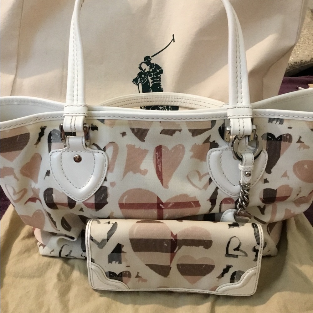 Authentic BRAND NEW Burberry Hearts Shoulder Bag & Wallet Set , NWT